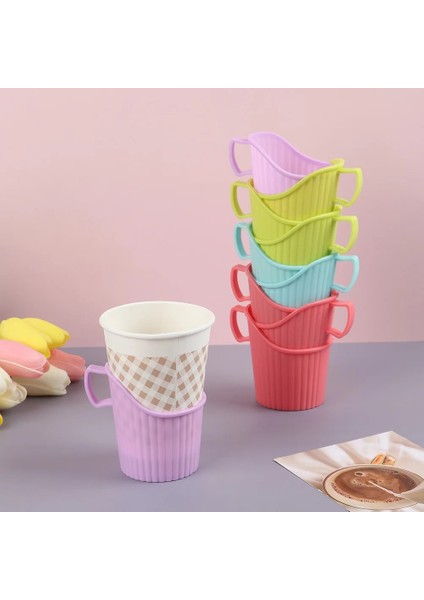 1 Stili Yazın Yeniden Kullanılabilir Kalınlaşma Bardak Tutucu Tek Kullanımlık Bardaklar Haşlanma Önleyici Bardak Seti Plastik Kupa Kol Yaratıcı Ev Aletleri Renk Rastgele (Yurt Dışından) modelleri