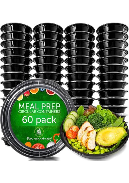 Siyah 10 Adet Tarzı 750ML Tek Kullanımlık Öğle Yemeği Kutusu Istiflenebilir Yuvarlak Plastik Salata Kasesi Buzdolabı Mikrodalga Sofra Gıda Saklama Kabı Öğle Yemeği Kutusu (Yurt Dışından) modelleri