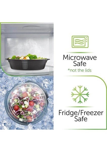 Siyah 10 Adet Tarzı 750ML Tek Kullanımlık Öğle Yemeği Kutusu Istiflenebilir Yuvarlak Plastik Salata Kasesi Buzdolabı Mikrodalga Sofra Gıda Saklama Kabı Öğle Yemeği Kutusu (Yurt Dışından) indirimleri