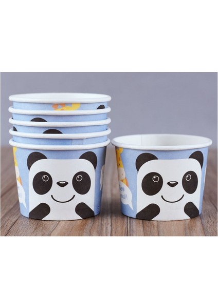 Sadece Cup1 Tarzı 8.5CM50 Adet Aper Bardaklar Doğum Günü Partisi Iyilik Tatlı Kapaklı Bardak Yüksek Li Karikatür Dondurma Kasesi 200ML Küçük Yuvarlak Tek Kullanımlık (Yurt Dışından)