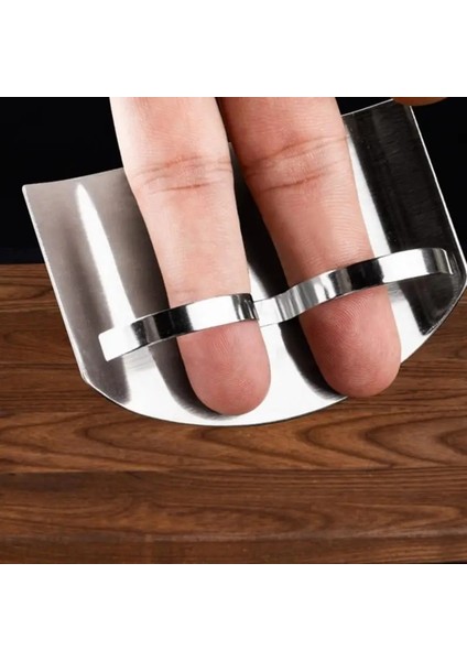 Iki Parmak Stili Paslanmaz Çelik Parmak Koruma Parmak Güvenli Koruyucu Bıçak Sebze Kesme Parmak Koruma Aracı Yaratıcı Mutfak Gadget'ı (Yurt Dışından) indirimleri