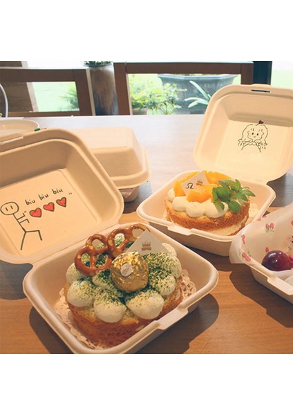 Beyaz Stil 10 Parça Bento Kutusu Öğle Yemeği Kutusu Burger Suşi Aperatif Kutusu Fırında Kek Kutusu Mikrodalga Ev Taşınabilir Öğle Yemeği Kutusu 10 Paket (Yurt Dışından) fiyatları