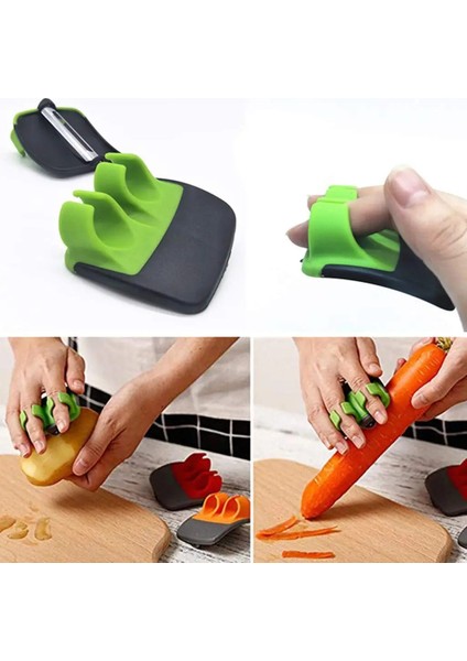 Turuncu Tarzı Dayanıklı Palm Sebze Soyucu Keskin Bıçak Parmak Patates Soyucu Rahat Kauçuk Parmak Kavrama ile Palm Soyucu Havuç Dropship (Yurt Dışından) fiyatları