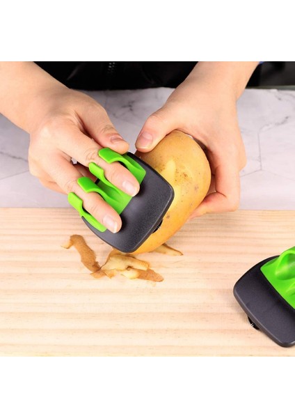 Turuncu Tarzı Dayanıklı Palm Sebze Soyucu Keskin Bıçak Parmak Patates Soyucu Rahat Kauçuk Parmak Kavrama ile Palm Soyucu Havuç Dropship (Yurt Dışından) indirimleri