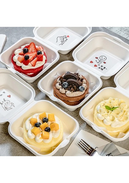 Siyah Stil 20 Adet Adet Tek Kullanımlık Öğle Yemeği Kutusu Çevre Dostu Bento Kutusu Fırın Konteyner Meyve Hamburger Kek Yemek Hazırlama Ambalaj Gıda Kabı (Yurt Dışından) modelleri