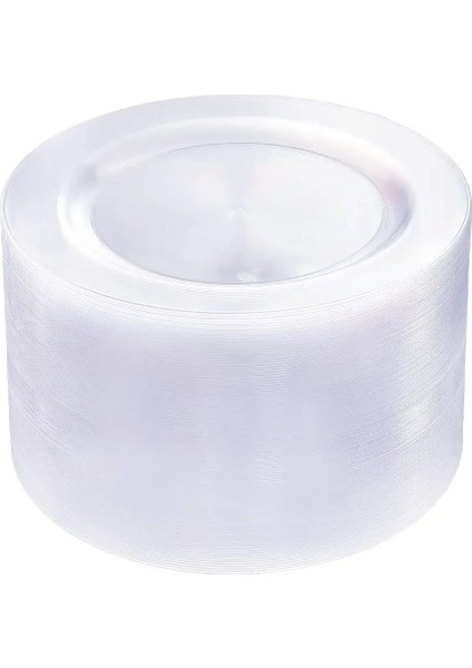 19CM Tarzı 20 Adet Şeffaf Plastik Tabaklar -19CM Tek Kullanımlık Salatatatlı Tabakları- Clear Premium Sert Plastik Meze Tabaklarıküçük Pasta Tabakları (Yurt Dışından)