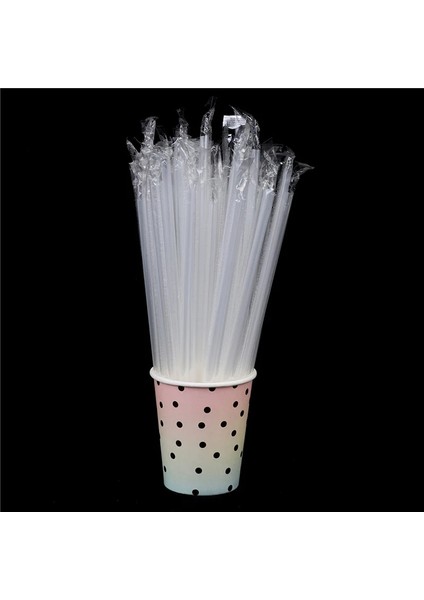 Şeffaf Stil Temizle Bireysel Sarılmış Içecek Pp Pipetler Pipet Içecek Parti Malzemeleri Tek Kullanımlık Plastik Pipetler Doğum Günü Kutlaması (Yurt Dışından)