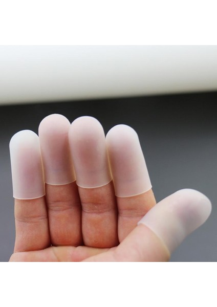 Beyaz Stil 5 Adet Silikon Parmak Koruyucu Parmak Kapakları Yüksek Sıcaklık Anti-Haşlanma Parmak Koruyucusu Dayanıklı Kaymaz Parmak Koruyucu (Yurt Dışından) indirimleri