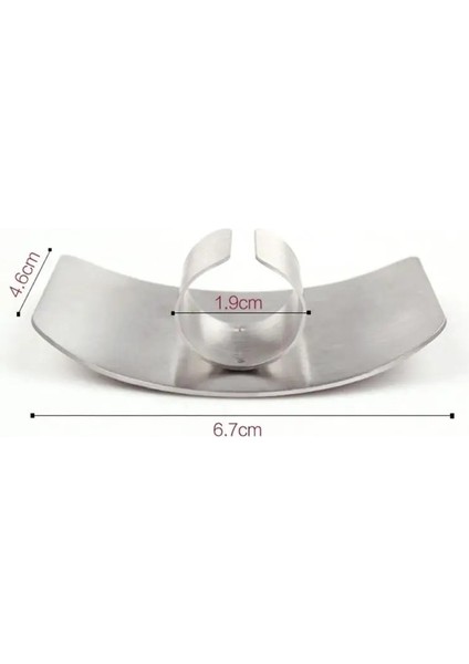 1 Adet Tarzı 6.5X4.8X2CM Paslanmaz Çelik Parmak Koruma Parmak El Kesim El Koruyucu Bıçak Kesim Parmak Koruma Aracı Mutfak Pişirme Bıçakları Aksesuarları (Yurt Dışından)
