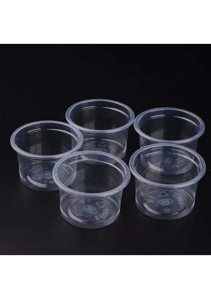 Resim 1 Stili 50 Adet 140ML Tek Kullanımlık Konteyner Şeffaf Porsiyon Bardakları Mus Sos Jöle Yoğurt Için Kapaklı Kaseler (Yurt Dışından)