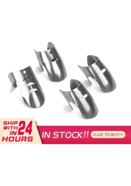4 Adet Set Stili 4pcsset Ayarlanabilir Parmak Koruyucu Paslanmaz Çelik Parmak El Parmak Koruma Koruyucu Bıçak Dilim Chop Güvenli Dilim Pişirme Aracı (Yurt Dışından)
