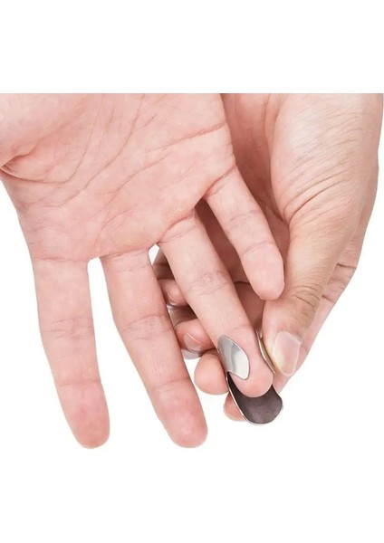 4 Adet Set Stili 4pcsset Ayarlanabilir Parmak Koruyucu Paslanmaz Çelik Parmak El Parmak Koruma Koruyucu Bıçak Dilim Chop Güvenli Dilim Pişirme Aracı (Yurt Dışından)