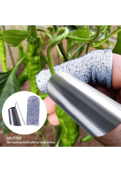 10 Adet Tarzı Sebze Toplama Saksı Trim Kimyasal Elyaf Başparmak Bıçağı Set Bıçak Parmak Koruyucu Başparmak Trim Silikon Başparmak Bıçağı Bahçe Aletleri (Yurt Dışından)