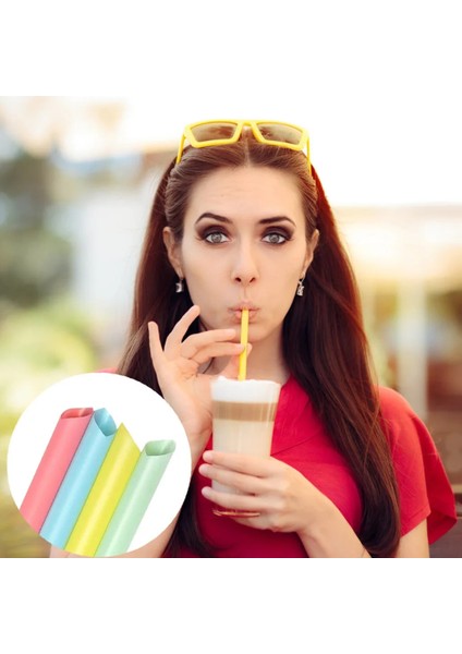 Siyah Stil Lastic Içme Pipetleri 8 Inç Uzun Çok Renkli Çizgili Bedable Tek Kullanımlık Pipetler Parti Çok Renkli Gökkuşağı Samanı (Yurt Dışından) fırsatları