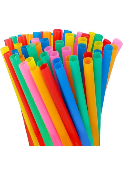 Beyaz Stil Kabarcık Çay Samanı Geniş Plastik Içme Pipetleri Bpa Ücretsiz Tek Kullanımlık Boba Milkshake Smoothie Slushie Suyu Için Yeniden Kullanılabilir (Yurt Dışından)
