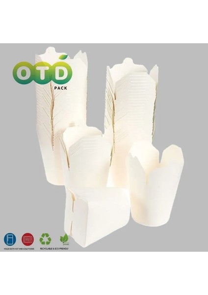 26OZ Beyaz Stil 20 Adet Adet Paket Çin Tek Kullanımlık Gıda Kapları - Sızıntı ve Yağa Dayanıklı - Partyfavor Kutusu Yemek Hazırlama (Yurt Dışından) fırsatları