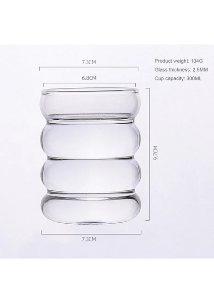 No.6 Tarzı 1 Bilgisayar Japon Çizgili Süt Sürahisi Isıya Dayanıklı Kahve Cam Saplı Bardak Şeffaf Süt Çay Ayırıcı Bardak Home Cafe Drinkware (Yurt Dışından)