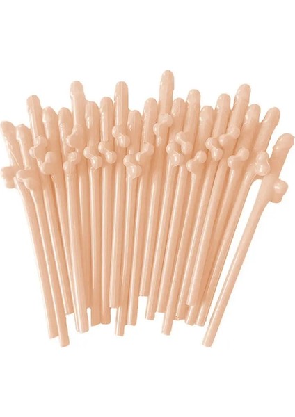 Ten Rengi Stili Ack Willy Pipet Bekarlığa Veda Partisi Tavuk Gecesi Plastik Willy Dick Dicky Pipet Içme Şaka Oyuncak Oyunu (Yurt Dışından)
