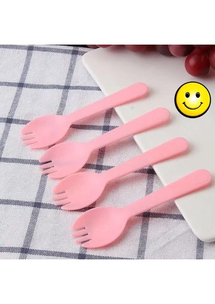 Mavi Stil 100 Adet Et Tek Kullanımlık Plastik Kaşık Çatallar Kek Dondurma Salatası Meyve Tatlısı Çorbası Çay Kahve Partisi Kek Pişirme Dükkanı Tedarik (Yurt Dışından) fırsatları