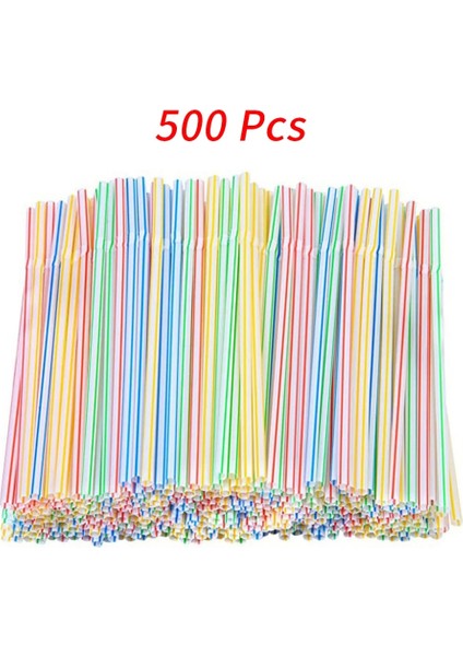 200 Adet Stil Tek Kullanımlık Plastik Içme Pipetleri Çok Renkli Çizgili Bükülebilir Dirsek Pipetleri Parti Etkinliği Çok Renkli Gökkuşağı Samanı (Yurt Dışından) fırsatları