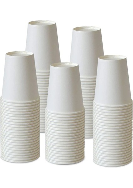Beyaz Stil 50 Parça Oz Tek Kullanımlık Bardak Beyaz Kağıt Bardak Kahve Çay Veya Sıcak Çikolata Için Uygundur Ev ve Ofis Kullanımına Çok Uygun (Yurt Dışından)