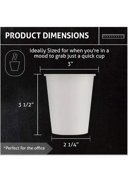 Beyaz Stil 50 Parça Oz Tek Kullanımlık Bardak Beyaz Kağıt Bardak Kahve Çay Veya Sıcak Çikolata Için Uygundur Ev ve Ofis Kullanımına Çok Uygun (Yurt Dışından) fiyatları