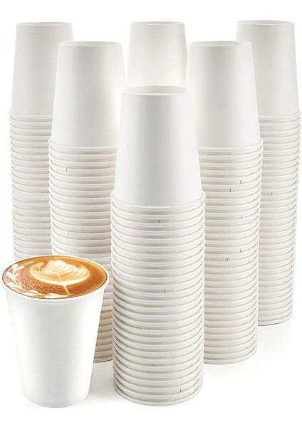 Beyaz Stil 50 Parça Oz Tek Kullanımlık Bardak Beyaz Kağıt Bardak Kahve Çay Veya Sıcak Çikolata Için Uygundur Ev ve Ofis Kullanımına Çok Uygun (Yurt Dışından) modelleri