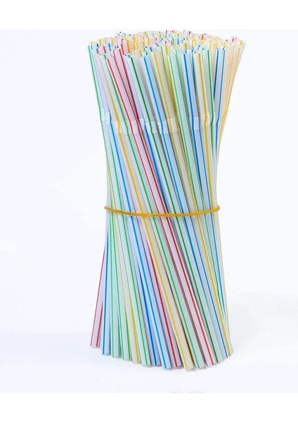 Çok Renkli 300 Adet Tarzı Adet Plastik Içme Pipetleri 8 Inç Uzun Çok Renkli Çizgili Yataklı Tek Kullanımlık Pipetler Parti Çok Renkli Gökkuşağı Samanı (Yurt Dışından) indirimleri