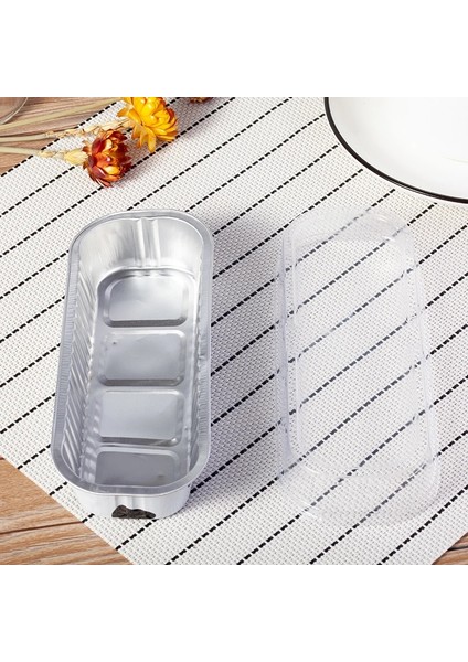 Fincan ve Kapak2 Tarzı 50 Parça Renkli Alüminyum Folyo Pişirme Kek Kutusu 200ML Dikdörtgen Küçük Teneke Bardak Peynir Tatlı Ekmek Paketleme Kapaklı Bardak (Yurt Dışından)