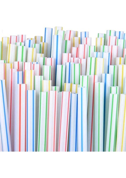 Çok Renkli Stil 100 Adet Plastik Içme Pipetleri 8 Inç Uzun Çok Renkli Çizgili Bedable Tek Kullanımlık Pipetler Parti Çok Renkli Gökkuşağı Samanı (Yurt Dışından) modelleri