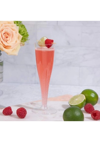 Lastic Şampanya Flütleri Tek Kullanımlık Şeffaf Bardaklar Kızartma Bardakları Düğün Parti Malzemeleri (Yurt Dışından) modelleri