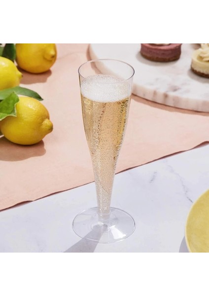 Lastic Şampanya Flütleri Tek Kullanımlık Şeffaf Bardaklar Kızartma Bardakları Düğün Parti Malzemeleri (Yurt Dışından) fırsatları