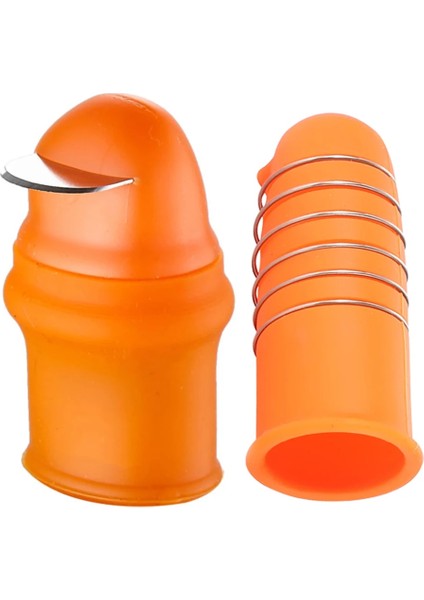 L 5x2.7x0.8cm Stili Silikon Başparmak Bıçağı Parmak Koruyucu Dişliler Kesme Sebze Hasat Bıçağı G Bitki Bıçağı Makas Bahçe Eldivenleri (Yurt Dışından)