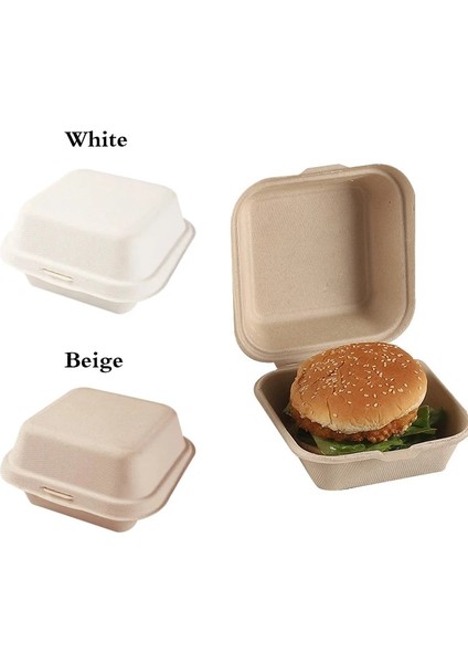 No.2 Tarzı Parçalanabilir Hamburger Kutusu Tek Kullanımlık Kaseler Hamurlu Kek Kutuları Öğle Yemeği Tepsisi Paket Servis Paketleme (Yurt Dışından)