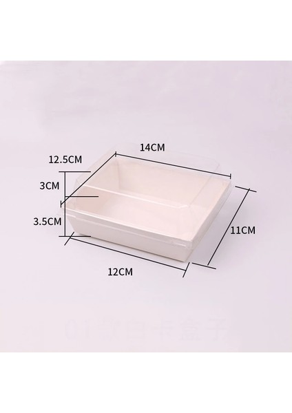 No.1 Tarzı Dikdörtgen Kare Kraft Kağıt Kutusu Plastik Şeffaf Kapaklı Sandviç Sarma Kutuları Kek Ekmek Aperatif Fırın Gıda Ambalajı (Yurt Dışından)