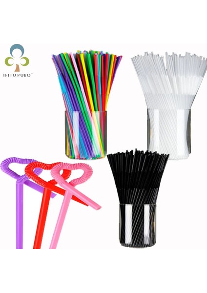 Renk Stilini Karıştır 100 Adet Ack Renk Saman Şekli Sanat Saman Uzun Dirsek Suyu Içecek Saman Doğum Günü Düğün Parti Olay Malzemeleri Dekorasyon Lxx (Yurt Dışından) fiyatları