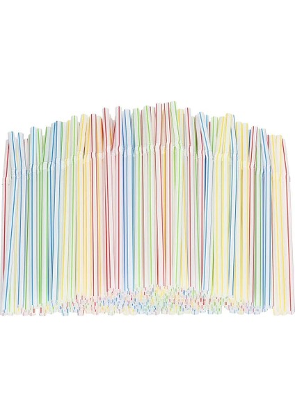 100 Adet Renk 6X260MM Stil Lastic Içme Pipetleri 8 Inç Uzun Çok Renkli Çizgili Bedable Tek Kullanımlık Pipetler Parti Çok Renkli Gökkuşağı Samanı (Yurt Dışından) fiyatları