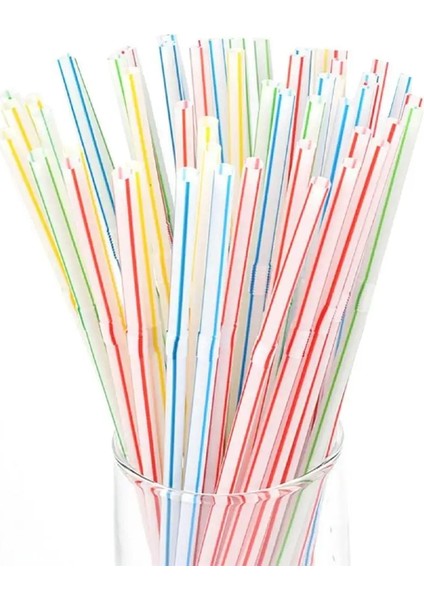 100 Adet Renk 6X260MM Stil Lastic Içme Pipetleri 8 Inç Uzun Çok Renkli Çizgili Bedable Tek Kullanımlık Pipetler Parti Çok Renkli Gökkuşağı Samanı (Yurt Dışından) fırsatları