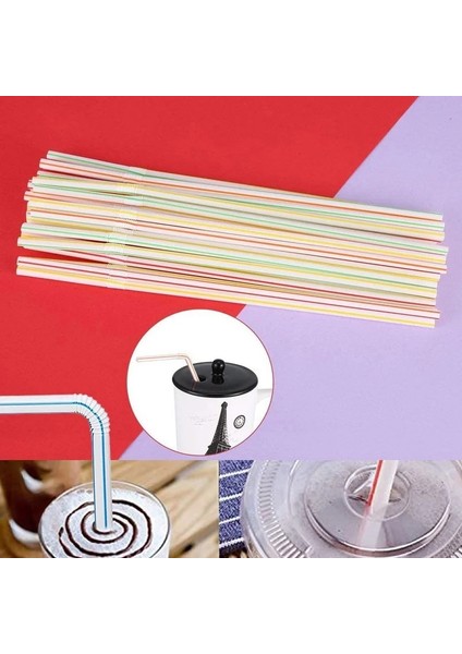 Bir Stil 200 Adet 5 Model Hasır Adet Tek Kullanımlık Plastik Pipet Mutfak Yemek Partisi Içecek Kokteyli Wegwerpbaar Rietjes (Yurt Dışından)