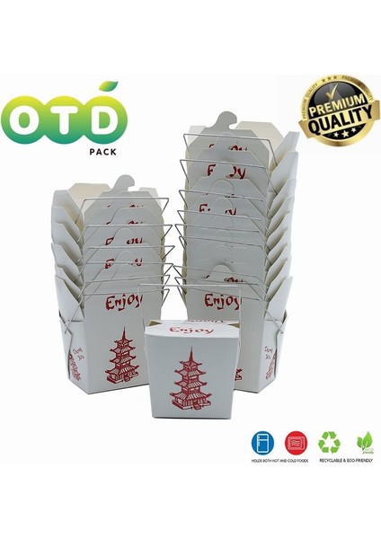 Bambu Yemek Çubukları Tarzı 25 Adet Agoda Tel Saplı Çin Paketi Gıda Kapları Tek Kullanımlık Erişte Kutuları Yemek Hazırlama (Yurt Dışından)