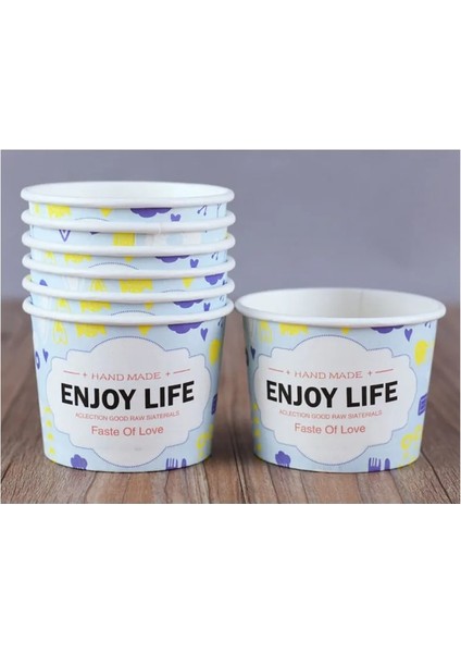 Sadece Cup2 Tarzı 8.5CM50 Adet Aper Bardaklar Doğum Günü Partisi Iyilik Tatlı Kapaklı Bardak Yüksek Li Karikatür Dondurma Kasesi 200ML Küçük Yuvarlak Tek Kullanımlık (Yurt Dışından)