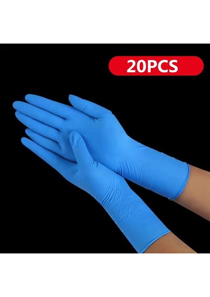 20 Adet Tarzı L Beden Yeniden Kullanılabilir Nitril Eldivenler Iş Yemek Pişirme Eldivenleri Gıda Sınıfı Su Geçirmez Temizlik Eldivenleri Bulaşık Yıkamamutfakişbahçe (Yurt Dışından)