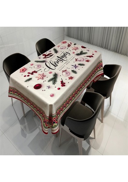 Bir Stil 140X180CM 2020 Yeni Yıl Noel Masa Örtüsü Mutfak Yemek Masası Süslemeleri Ev Dikdörtgen Parti Masa Noel Süsleri Kapakları (Yurt Dışından)