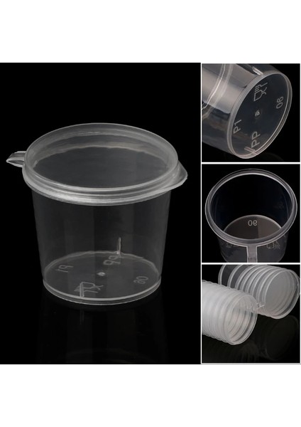 ml Küçük Plastik Tek Kullanımlık Sos Bardakları Kapaklı Plastik Tek Kullanımlık Sos Bardakları Gıda Saklama Kapları Kutular Bırak Gemi (Yurt Dışından)