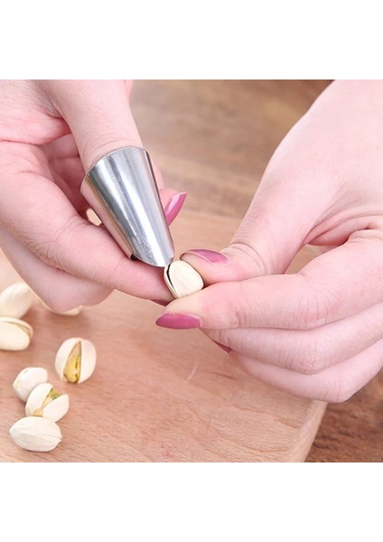 Gösterilen Stil Gibi Paslanmaz Çelik Mutfak Kesme Koruma Aletleri Parmak Koruyucular Fıstık Sheller Sebze Kuruyemiş Soyma Parmak Koruyucu (Yurt Dışından) indirimleri