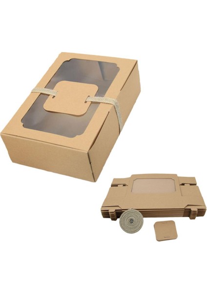 Beyaz Stil Kraft Kağıt Şeker Kutusu Favor Hediye Kutusu Pvc Şeffaf Pencere Çerezleri Kutuları Davranır Noel Yeni Yıl Düğün Parti Hediyeleri Kutuları (Yurt Dışından) fiyatları