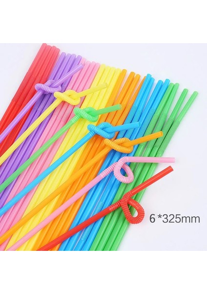 100 Adet Renkli Stil Parti Düğün Kutlamaları Için Çok Renkli Pipet Ekstra Uzun Plastik Içme Pipetleri Bar Suyu Içme Malzemeleri (Yurt Dışından)
