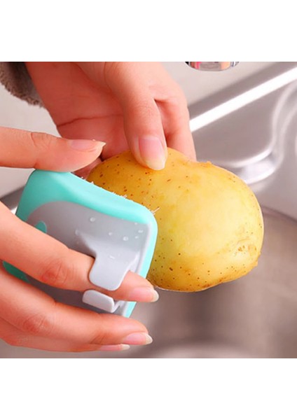 Meyve Sebze Temizleme Fırçası Patates Yardımcı Scrubber Rastgele Renk Ev Dayanıklı Mutfak Aletleri Taşınabilir Parmak Yüzük Araçları (Yurt Dışından) modelleri