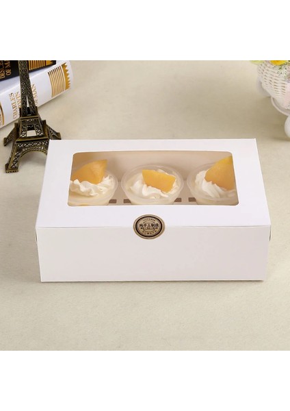 Haki Stili Boşluk Kupası Kek Kutuları ve Şeffaf Pencereli Ambalaj Kutusu Muffin Box Konteyner Kek Tutucu Cupcake Ambalaj Kutusu Tatlı (Yurt Dışından)