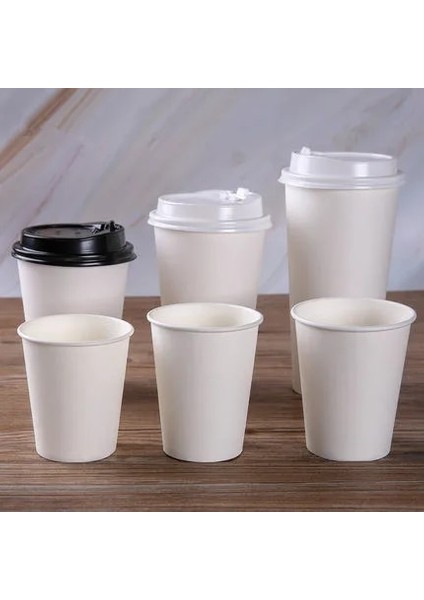 245ML Kapaksız Stil 100 Adet Ack Beyaz Kağıt Kapaklı Bardaklar Tek Kullanımlık Kahve Fincanı Süt Çay Bardağı Ev Ofis Içme Aksesuarları Parti Malzemeleri (Yurt Dışından) fiyatları